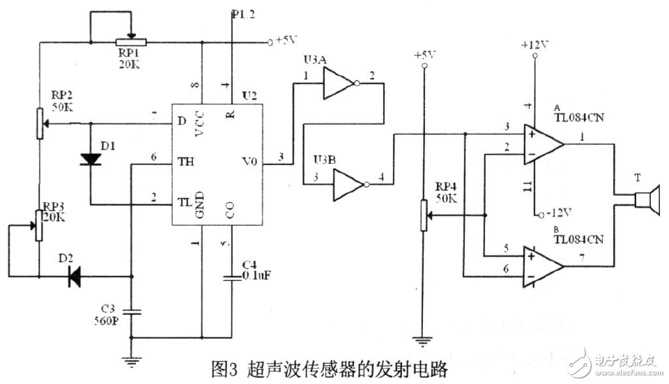 AT89S52單片機超聲波測距系統(tǒng)電路設計