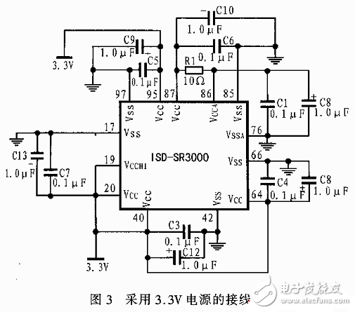 嵌入式語(yǔ)音識(shí)別處理ISD-SR3000應(yīng)用電路設(shè)計(jì)