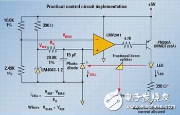 運算放大器電路精確控制光的強度實例詳解