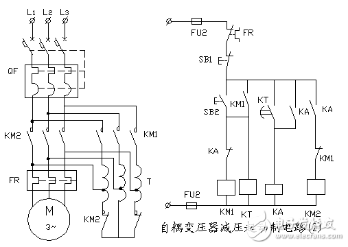 自耦變壓器減壓起動起動控制電路(2) 