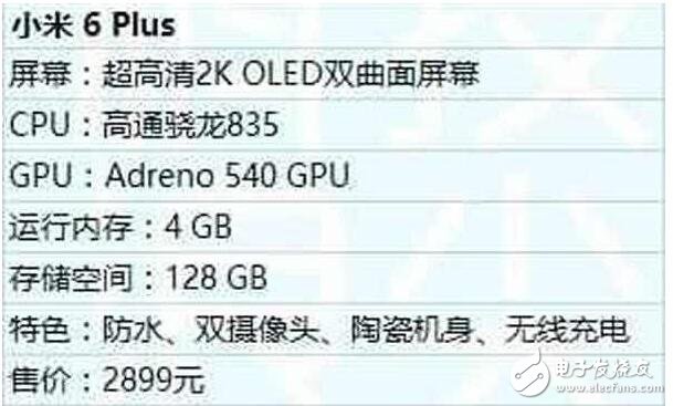 小米6標(biāo)準(zhǔn)版、小米6高配版、小米6Plus、小米6Plus頂配版四款齊發(fā)！小米6防水，支持無線充電？