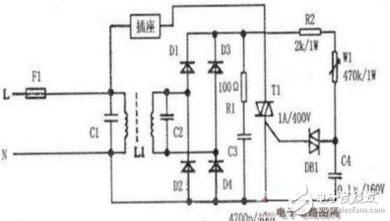 電子節能燈巧作電壓調節控制器電路圖