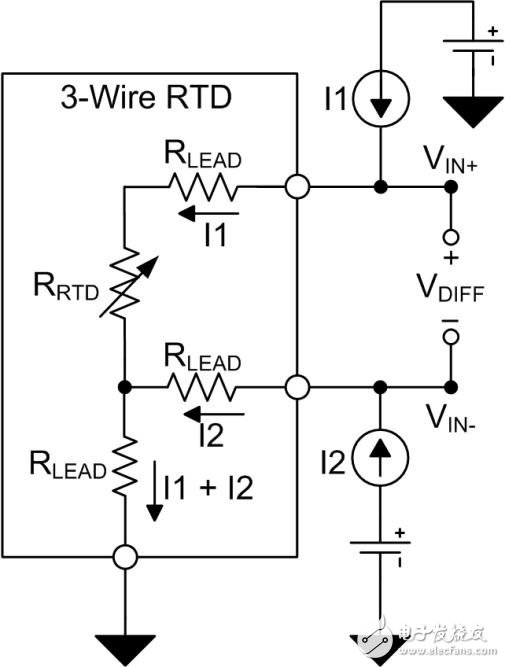 三線電阻式溫度檢測器（RTD）測量系統中勵磁電流失配的影響 —— 第1部分