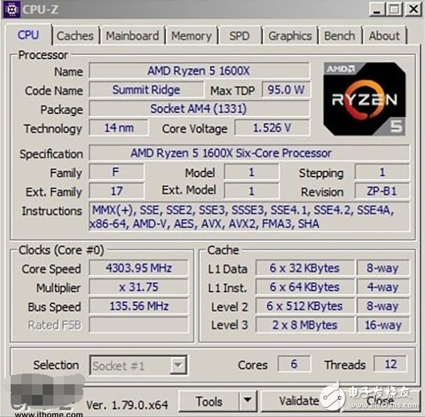 水冷的極限：AMD Ryzen 5 1600X水冷超頻達4.3GHz創新紀錄