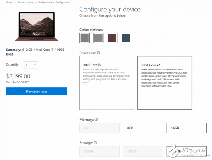 微軟Surface Laptop售價(jià)及配置,國行要等年底