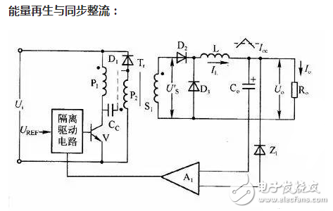 開關(guān)電源的損耗主要由3部分組成：功率開關(guān)管的損耗，高頻變壓器的損耗，輸出端整流管的損耗。在低電壓、大電流輸出的情況下，整流二極管的導(dǎo)通壓降較高，輸出端整流管的損耗尤為突出。快恢復(fù)二極管（FRD）或超快恢復(fù)二極管（SRD）可達(dá)1.0～1.2V，即使采用低壓降的肖特基二極管（SBD），也會(huì)產(chǎn)生大約0.6V的壓降，這就導(dǎo)致整流損耗增大，電源效率降低。