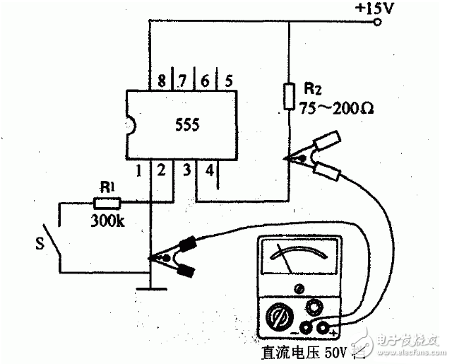 555內部電路結構與萬用表測試555芯片的性能