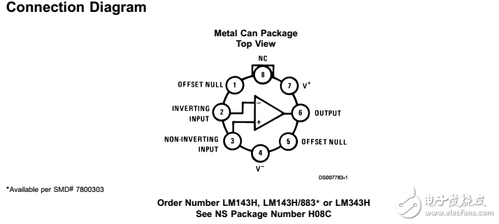 lm143/lm343高壓運算放大器