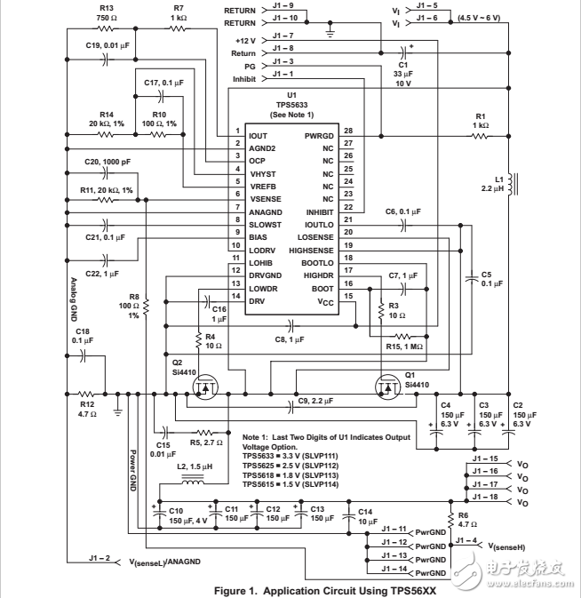 使用tps56xx電源DSP混合信號產品