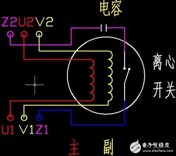 單相電機正反轉接線圖_220v正反轉實物接線圖_單相電機正反轉原理圖