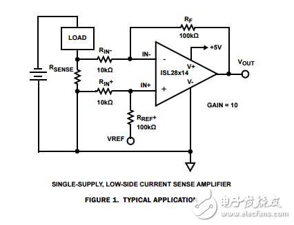 單、雙、四通用微功耗，軌到軌輸入運算放大器ISL28114