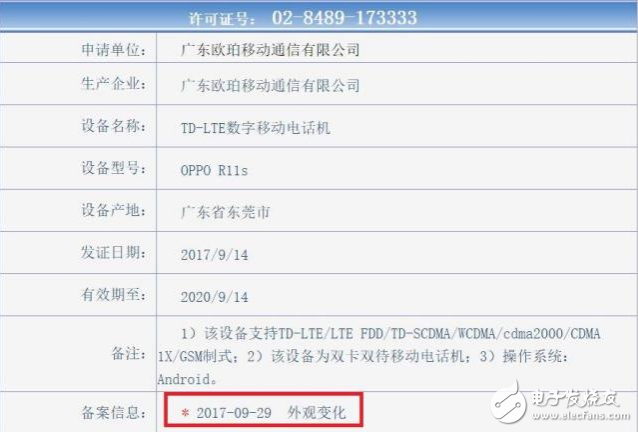 OPPO R11s最新信息：獲入網許可證，全面屏已基本確認