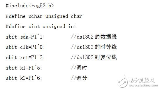 基于ds1302的數碼管時鐘程序，顯示時分秒