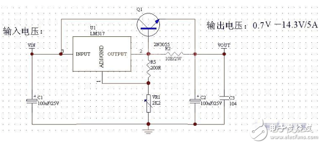 lm317擴流完整電路圖