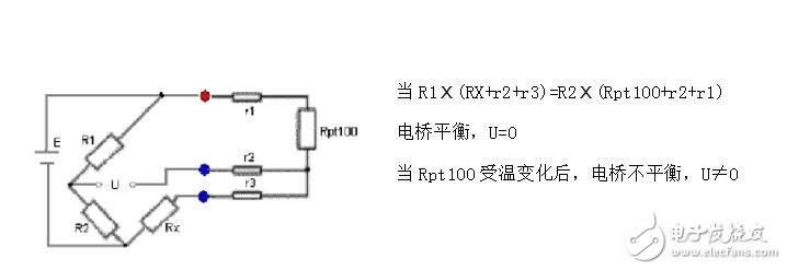 pt1000溫度傳感器的三線接法，采用三線式接法的原因