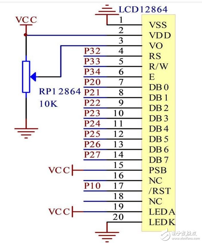 lcd12864引腳圖及功能