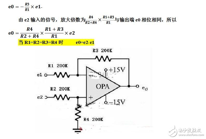 單電源運放減法電路設計與實現