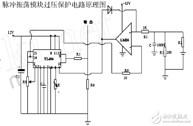 基于LM358的25kV高壓電源脈沖振蕩模塊過壓保護(hù)電路