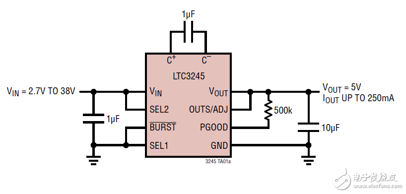  與基于電感器的開關(guān)穩(wěn)壓器相比， 高壓充電泵可簡化電源轉(zhuǎn)換