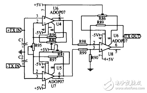 多點(diǎn)熱電偶精密測試電路_基于CD4051的多點(diǎn)熱電偶轉(zhuǎn)換電路_基于ADOP07的熱電偶的放大電路