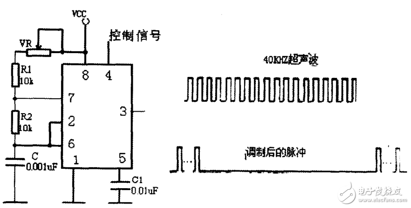 基于CD4053、CX20106的超聲波傳感器應(yīng)用電路圖