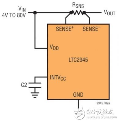  軌至軌電源監視高達 80V 或甚至更高的電壓