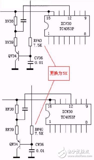 圖二 更換電阻示意圖