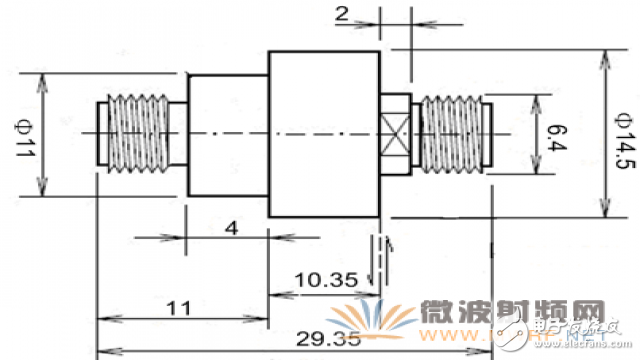 圖2、微波旋轉連接器外形尺寸圖