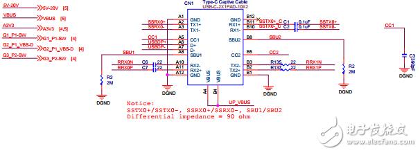 銘鵬科技UHC304網卡數據轉換電路圖