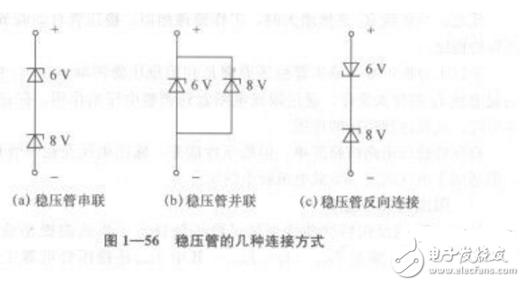 兩個穩壓二極管串聯和并聯的問題