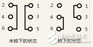 六腳自鎖開關介紹_六腳自鎖開關引腳圖及接法分析