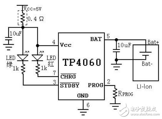 TP4060-800mA線性鋰離子電池充電器