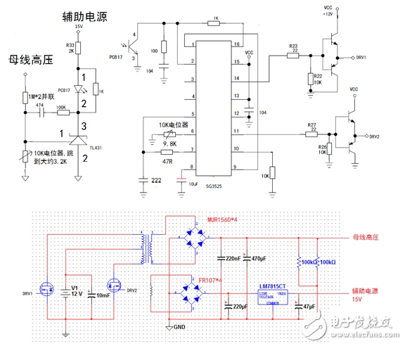 純正弦波逆變器電路圖大全（數(shù)字式/自舉電容/光耦隔離反饋電路圖詳解）