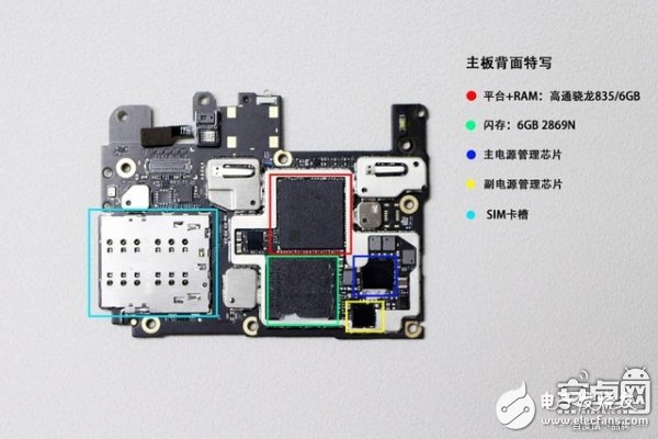 小米6拆解: 后蓋與機(jī)身用膠水粘帖