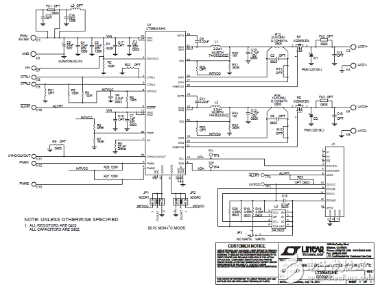 LT3964主要特性 同步降壓LED驅動器解決方案