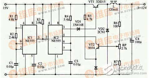 555制作的穩壓電源電路圖大全（開關調整管/直流穩壓電源/24V轉12V開關穩壓電源）